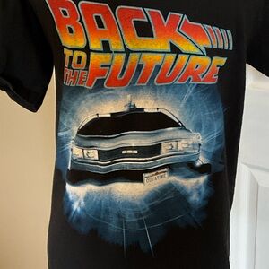 Back to the Future Black Graphic Tee